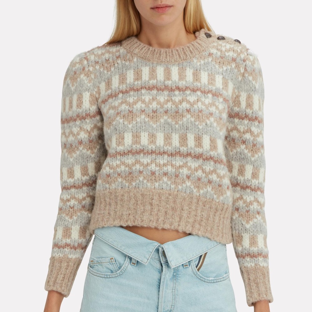 Soft alpaca LOVESHACKFANCY Fair Isle Sweater 💗